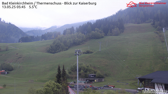 Kaiserburg Talstation - Blick zum Römerbad